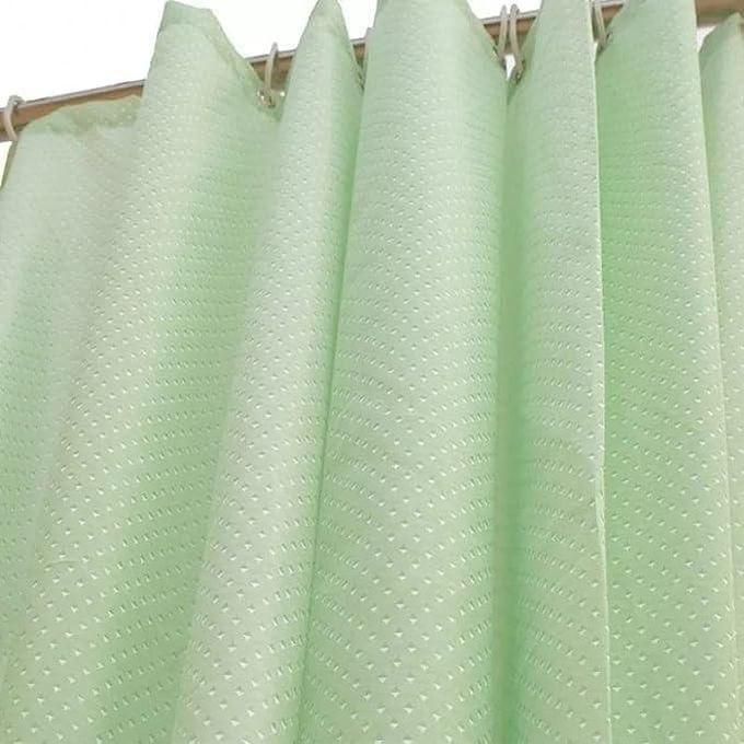 180 x 200 Cm Waterproof Polyester Bathroom Curtain, Shower Curtains Waterproof With Hooks, Rings For Bathroom, Anti-mold Polyester Partition Home Bath Curtain. (Cyan)
