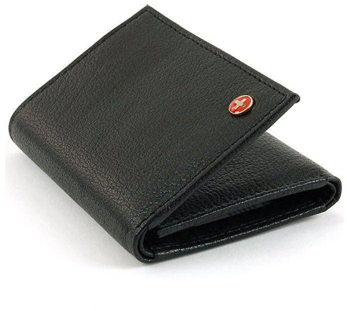Alpine Swiss Men's Genuine Leather Trifold Wallet