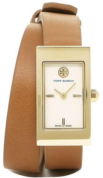 Tory Burch TRB2007 Leather Watch - Brown