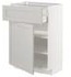 METOD / MAXIMERA Base cabinet with drawer/door, white/Voxtorp high-gloss/white, 60x37 cm - IKEA