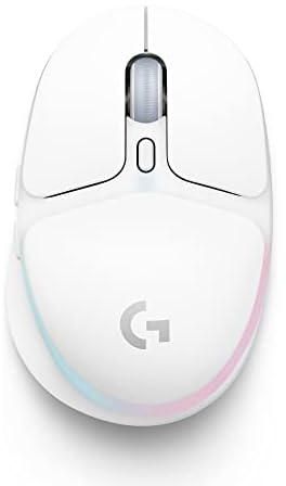 Logitech G G705 Wireless Gaming Mouse, Customisable LIGHTSYNC RGB Lighting, LIGHTSPEED Wireless, Bluetooth Connectivity, Lightweight, PC/Mac/Laptop - White Mist, Normal, 910-006368
