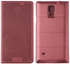 Ozone Dot View Smart Leather Flip Case with Ozone Screen Protector for Samsung Galaxy Note 4 Burgundy