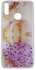 HUAWEI Y7 2019 - Marble Prints With Glitter Silicone Cover