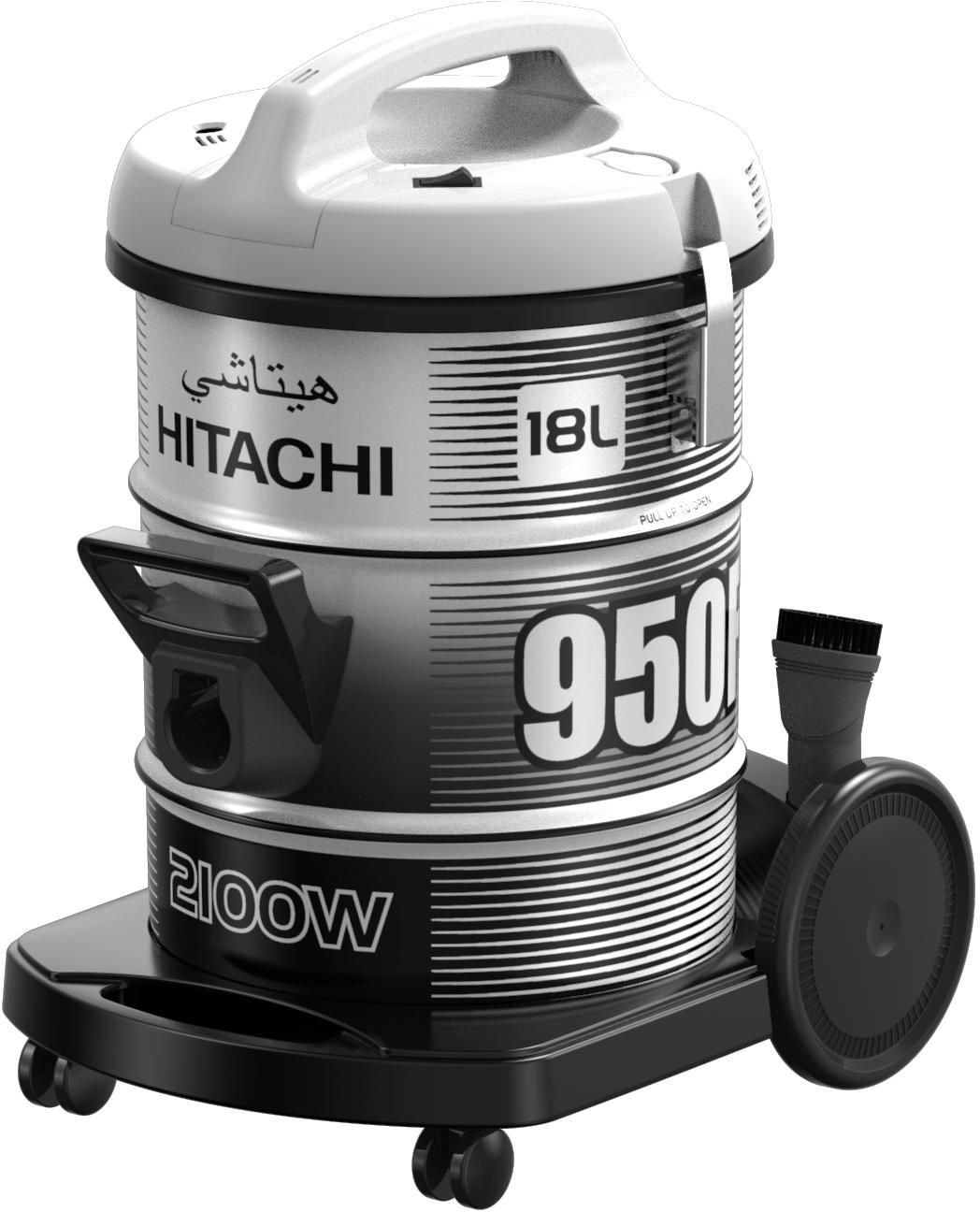 Hitachi Vacuum Cleaner, Drum Type, 18Ltr, 2100W, Platinum Gray