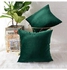 5-Piece Solid Pattern Decorative Pillow velvet Aqua Green 65 x 65cm