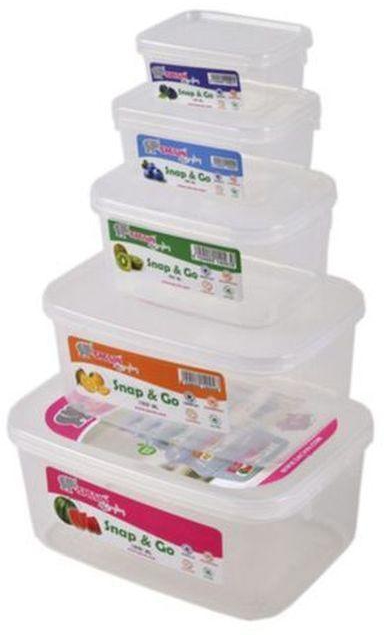 Sacvin Snap & Go (5 In 1) Container Set Of Different Sizes