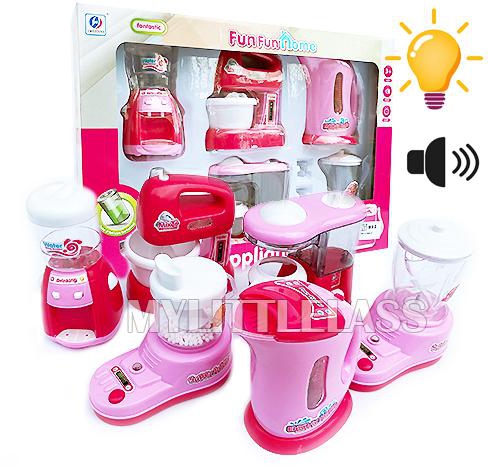 6Pcs Good Quality Kitchen Appliances Cooking Set Toys for Girls (Pink)