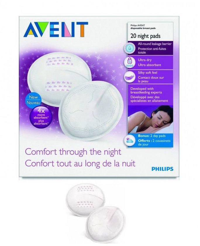 Philips Avent Feeding Disposable Night Breast Pads, 20 Count [8710103556800]