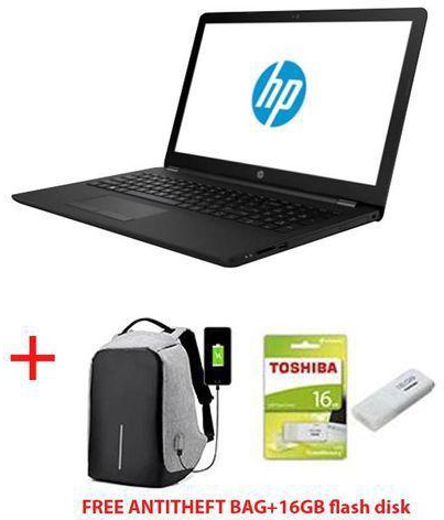 HP 15-notebook-15.6"-WINDOWS 10+MS OFFICE+ ANTIVIRUS-Intel Celeron-4GB RAM-500GB HDD-Black+FREE ANTI-THEFT BAG+FREE 16GB FLASH DISK