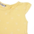 Baby Co. فستان اصفر فيونكة مطبوع مع طوق للرأس.