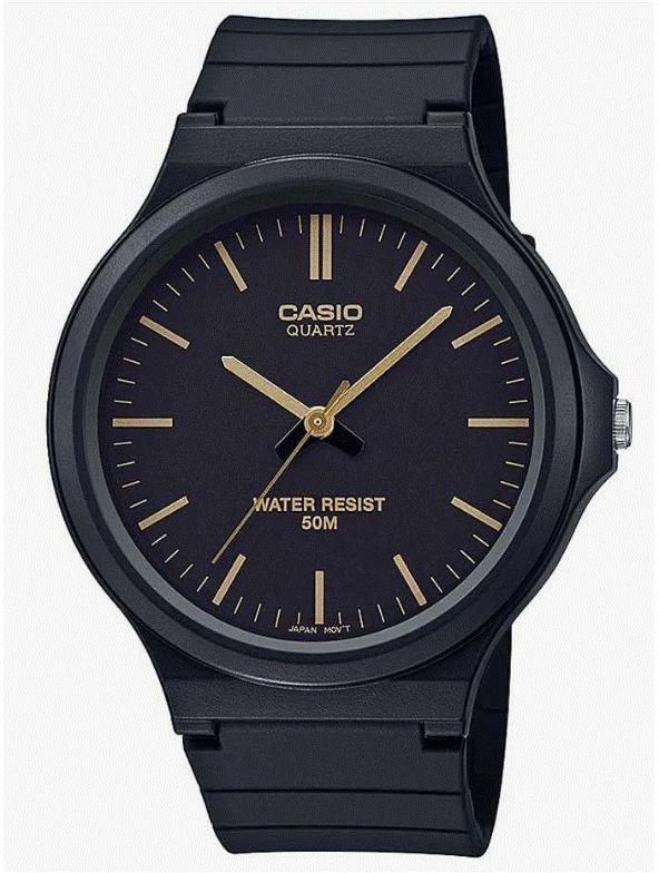 Casio Men Black Dial 44 mm Silicone Band Watch MW-240-1E2VDF