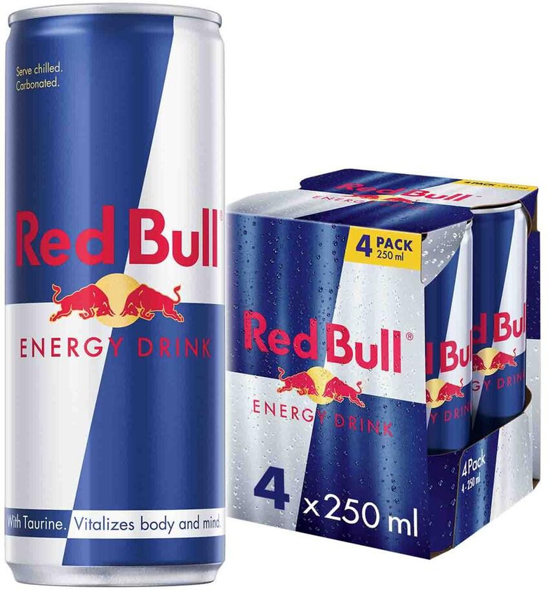 Red Bull Energy Drink 250Ml X 4 Pieces