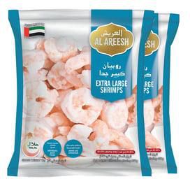 Al Areesh Frozen Extra Large Shrimps Value Pack 2 x 1 kg
