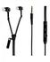 Generic In-Ear Zipper Style Earphones with Mic – Black