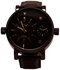 Omax Brown Leather Mens Wrist Watch