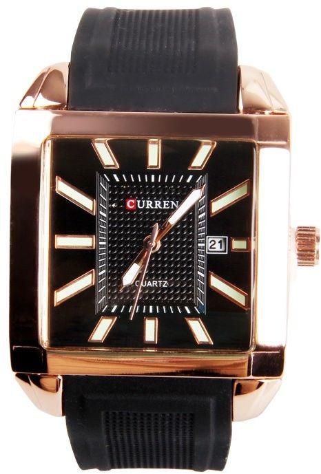 Curren Men's Watch 8145  Watch Men's Quartz Watch Water Resistance Silicon Band Analog Luminous
