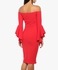 Red Frill Sleeve Dress
