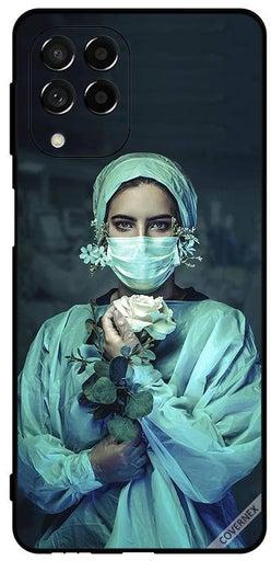 Protective Case Cover For Samsung Galaxy M53 Nurse Holding Flower