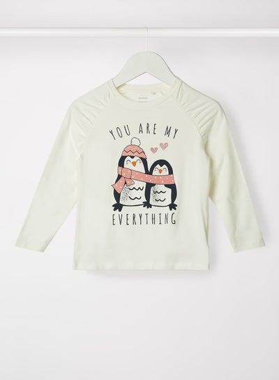 Baby/Kids Penguin Print T-Shirt White