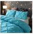 3-Piece Bed Sheet Set Polyester Blue Twin