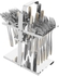 Get City Star Stainless Steel Cutlery Set With Stand, 30 Pieces - Silver Gold with best offers | Raneen.com
