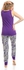 Kady Solid Sleeveless Top & Zebra Pants Pajama Set - Purple & Black