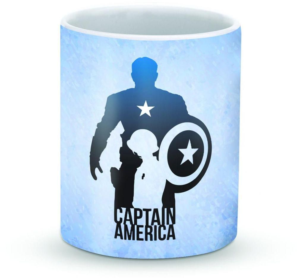 Stylizedd Mug - Premium 11oz Ceramic Designer Mug - Steve Roger Vs Captain America