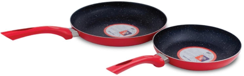 Better chef ceramic frying pan set 2 piece red
