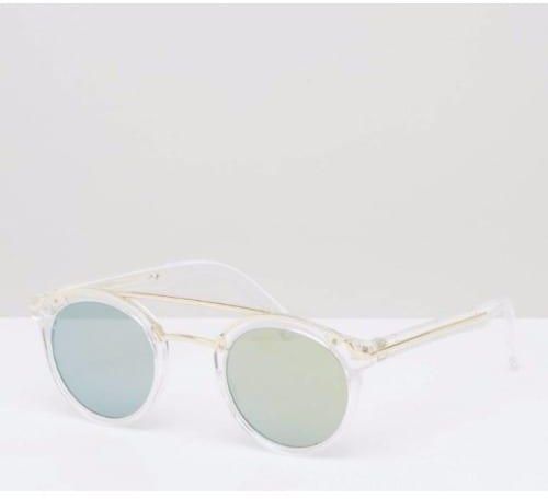 CW Round Sunglasses With Metal Nose Bridge