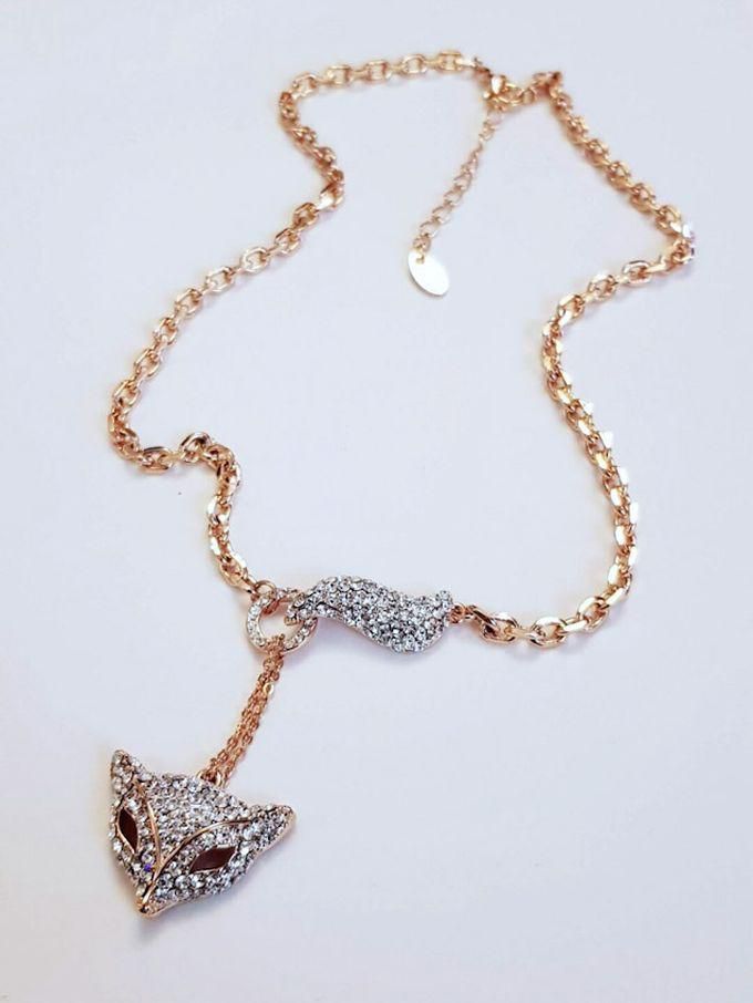 The Fox Studded Golden Stainless Steel Necklace