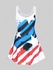 Plus Size Patriotic American Flag Print Crisscross Sundress - 5x | Us 30-32