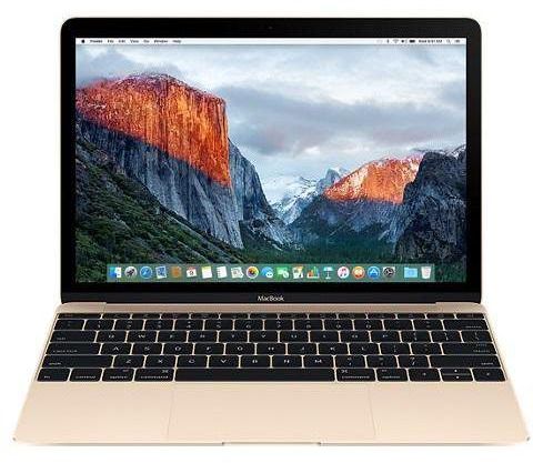 Apple MacBook Laptop - Intel Core M3 1.1 GHz Dual Core, 12 Inch, 256GB, 8GB, Gold, En Keyboard, Early 2016 - MLHE2LL/A