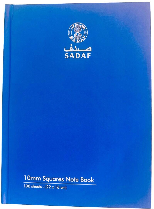 10MM SQUARES HARD COVER NOTEBOOK A5 SIZE 100 SHEET 22X16CM BLUE