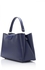 Massimo Castelli Leather Bag For Women , Blue - Shopper Bags