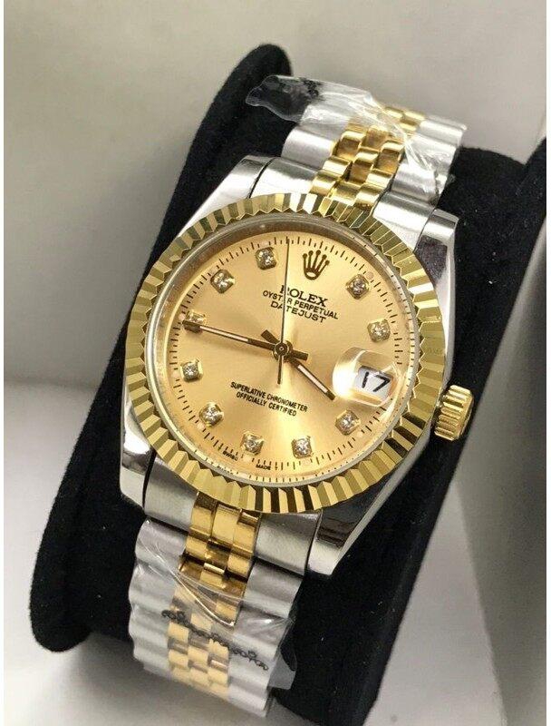 Rolex_Date Just Fully Automatic for Men (Gold/Silver)