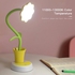 2 In 1 USB Chargeable LED Sun Flower Desk Lamp with Pen Holder Yellow 13.5cm