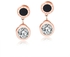 Personality Rome digital Circle earring temperament Titanium steel Rose gold plated earring