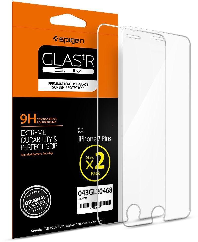 Spigen iPhone 7 PLUS Glas.tR Slim 2 Pack 3D Touch Tempered Glass Screen Protector - World Strongest