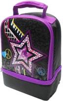 Thermos 352444824 Insulated Lunch Kit Black/Mauve Groovy Chick Dual Lunch Kit 26 cm