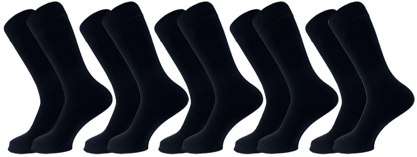 Sam Socks Men Classic Black Dress Socks 5 Pack