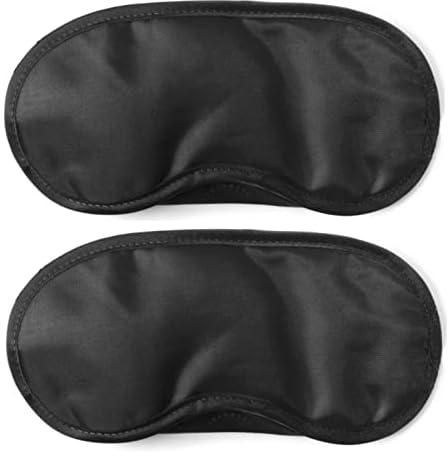 Leedwave 100% Super Smooth Black Sleeping Eye Mask [Set of 2] - Suitable For Meditation, Travelling, Sleeping For Men and Women