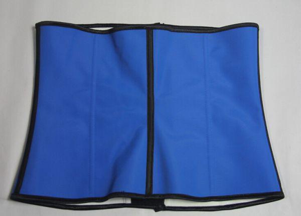 Latex Rubber Waist Training Cincher Corset Blue Color 3xl Size