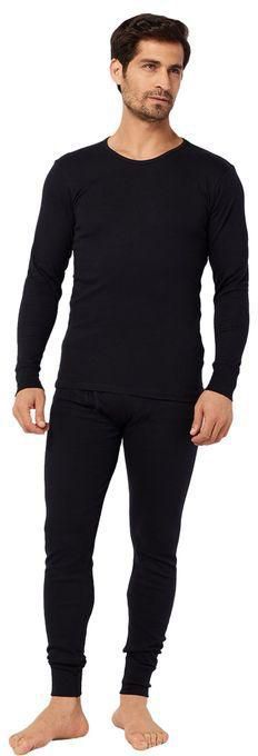 Dice - Thermal Set Full Sleeve And Pant For Men - Black