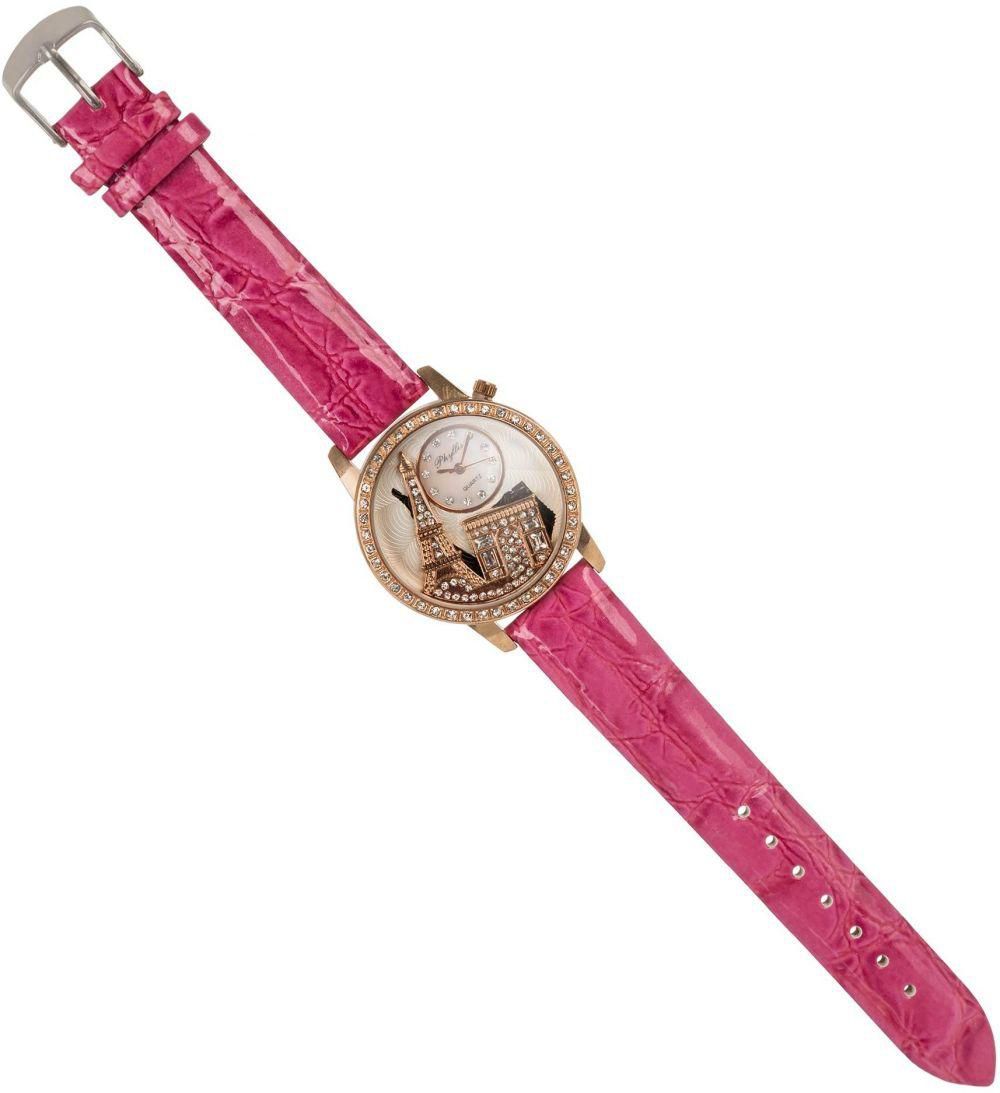 Phyllis Inlaid Casual Fashion Leather Strap Analog Watch For Women