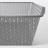 KOMPLEMENT Metal basket with pull-out rail, dark grey, 75x58 cm