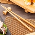 Pair Of Disposable Chinese Wooden Chopsticks ,Non Slip (beige)