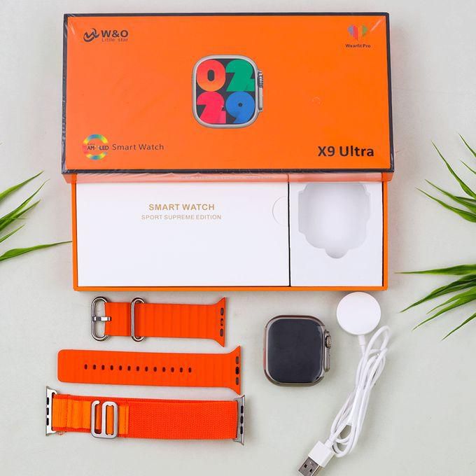 New Smart Watch X9 Ultra - Orange Color - Distinctive Smart Watch Style 49mm - X9 Ultra