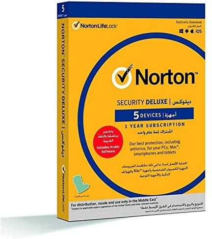 Symantec Norton Security Deluxe -internet Security + Antivirus - 5 Devices