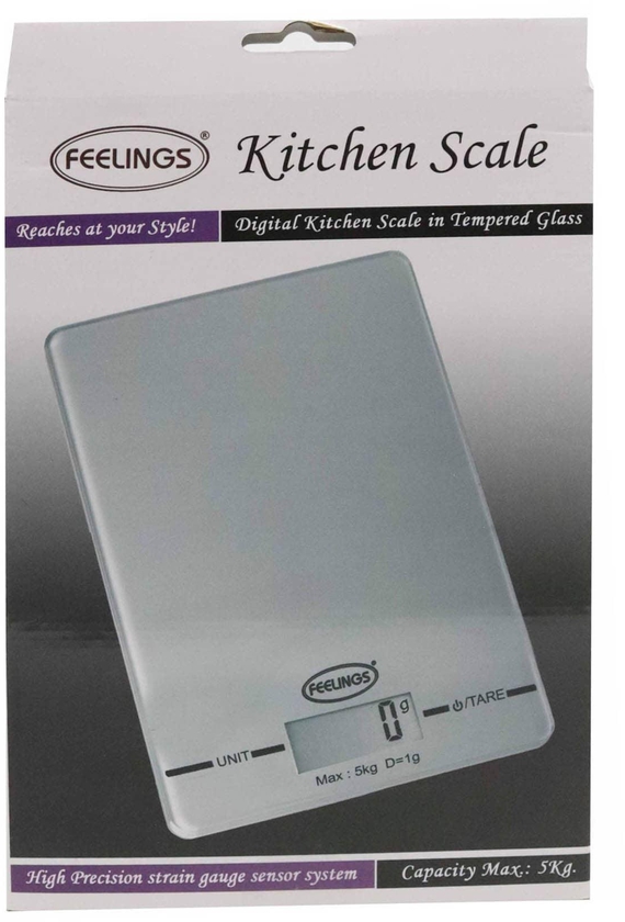 Feelings Digital Kitchen Scale Silver 5kg