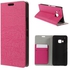 HTC One M9 Wood Grain Leather Stand Cover - Pink